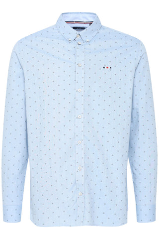 Steven Oxford Dot Shirt | Silver Lake Blue
