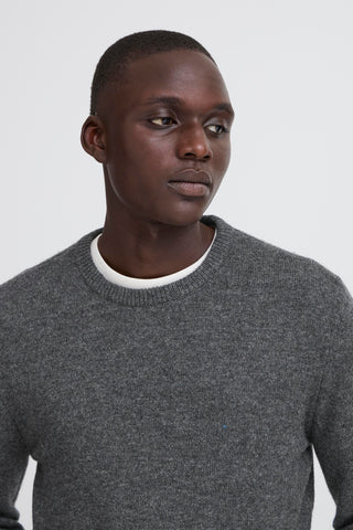 Branko Crew Knit | Iron Gate Melange