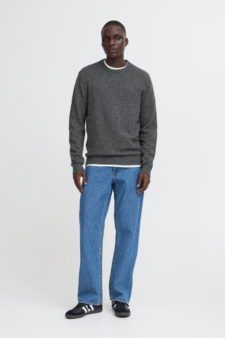 Branko Crew Knit | Iron Gate Melange