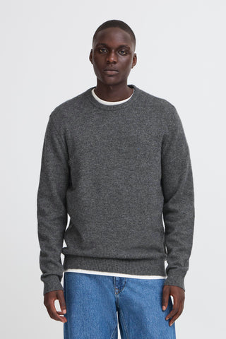 Branko Crew Knit | Iron Gate Melange