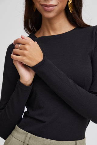 Pamila Long Sleeve Tee | Black