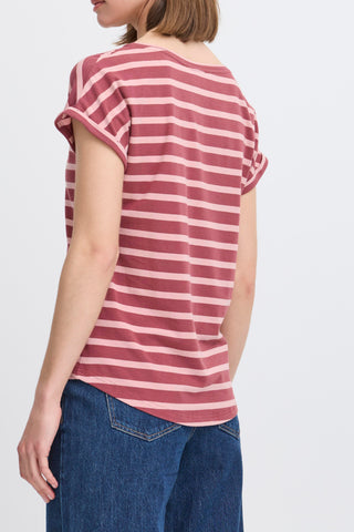 Pamila Round Neck Tee | Roan Rouge Mix