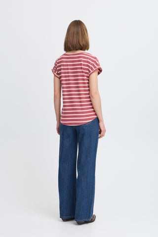 Pamila Round Neck Tee | Roan Rouge Mix