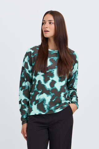 Pieta Top | Blurry Green
