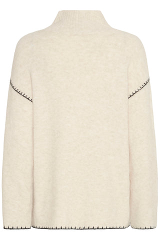 Omea Rollneck Jumper | Birch Melange