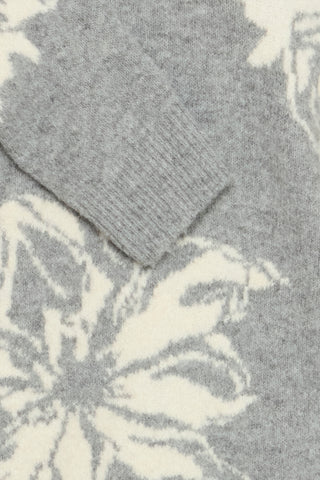 Omea Flower Jumper | Mid Grey Melange