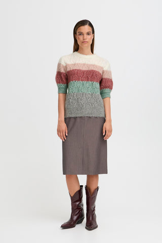 Omhu Short Sleeve Jumper | Roan Rouge Mix