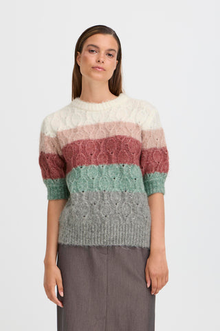 Omhu Short Sleeve Jumper | Roan Rouge Mix