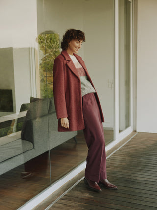 Omhu Short Sleeve Jumper | Roan Rouge Mix