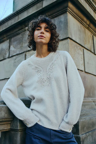 Ellen Jumper | Oatmeal Melange