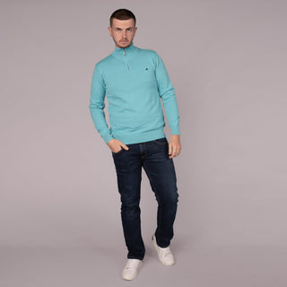 Altis 1/2 Zip Knit Turquoise