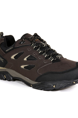 Men's Holcombe Waterproof Low Walking Shoes Peat Gold Fawn