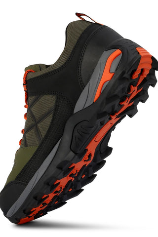 Men's Samaris III Low Waterproof Walking Shoes Cypress Green Blaze Orange