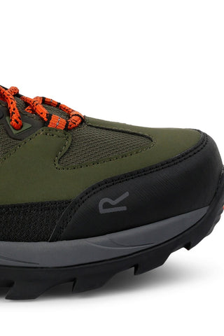 Men's Samaris III Low Waterproof Walking Shoes Cypress Green Blaze Orange