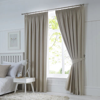 Dijon Pencil Pleat Blackout Curtains | Natural