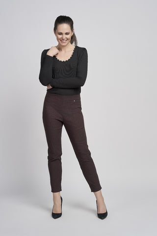 Buttercup Trouser | Brown Dogtooth