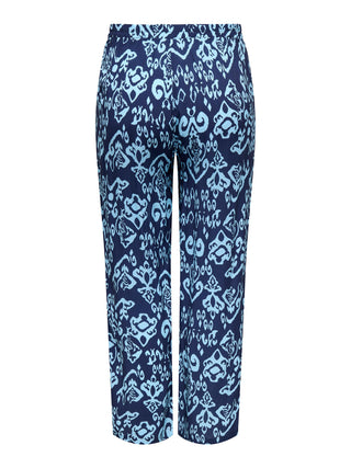 Carmarrakesh Life Wide Ankle Pants All Over Print Naval