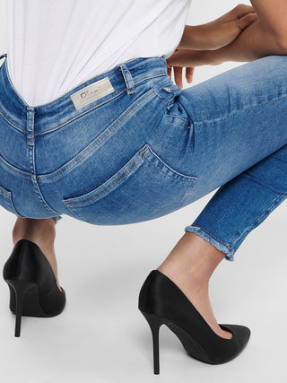 Blush Mid Waist Skinny Jean | Medium Blue Denim