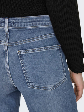 Madison Blush High Waist Wide Jean | Medium Blue Denim