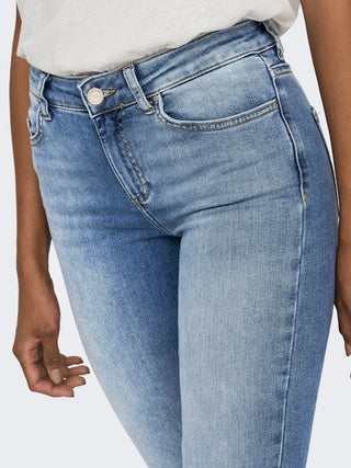 Blush Mid Waist Flare Jean | Light Blue Denim