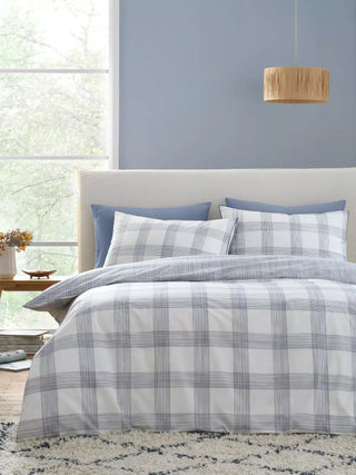 Marlow Check Duvet Cover Set | Blue