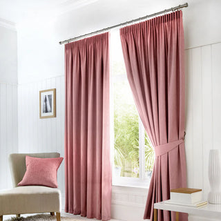 Dijon Pencil Pleat Blackout Curtains | Blush Pink