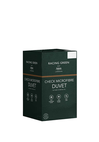Racing Green Check Microfibre 13.5 Tog Duvet
