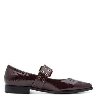 Apolo Ballerina Shoe | Bordeaux Pantent