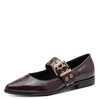 Apolo Ballerina Shoe | Bordeaux Pantent