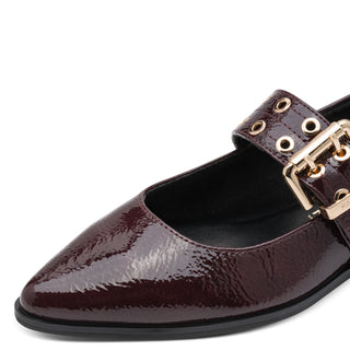 Apolo Ballerina Shoe | Bordeaux Pantent