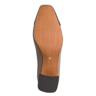 Round Court Block Heel Shoe | Dark Cappuccino