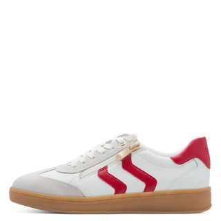 Bargi Double Stripe Trainer | White/Red