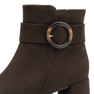 Buckle Ankle Boot | Mocca