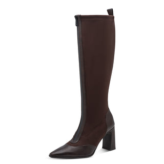 Pointed Toe Knee High Boot | Mocca