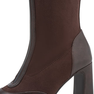 Pointed Toe Knee High Boot | Mocca