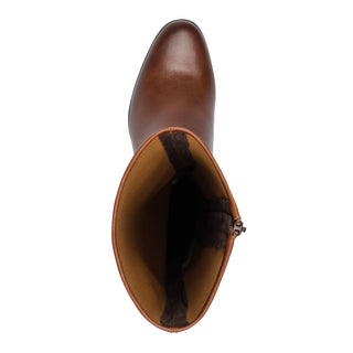Faux Leather Knee High Boot | Cognac