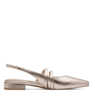 Apo Slingback Flat Slider | Platinum