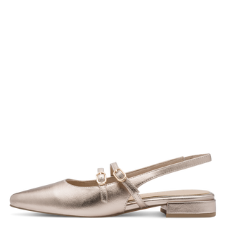 Apo Slingback Flat Slider | Platinum