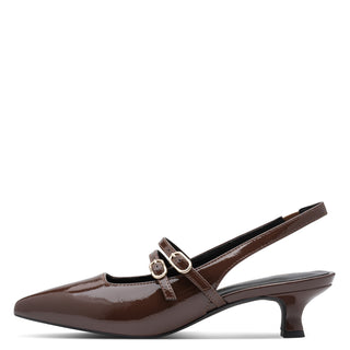 Pointed Toe Sling Back Kitten Heel | Cinnamon Patent