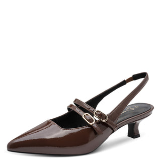 Pointed Toe Sling Back Kitten Heel | Cinnamon Patent
