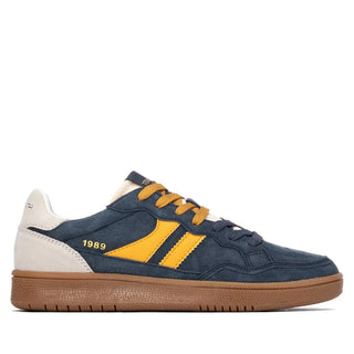 Leather Trainer | Navy