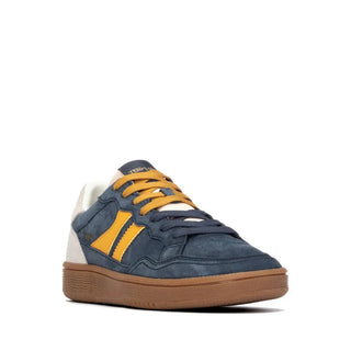 Leather Trainer | Navy