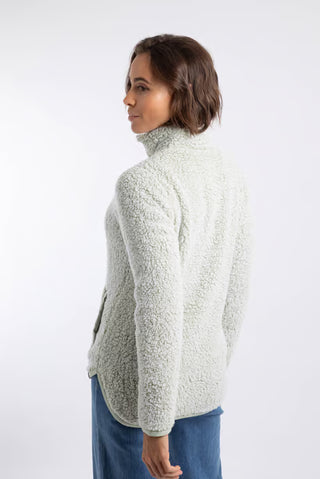 Madi Cosy 1/4 Zip Fleece | Sage