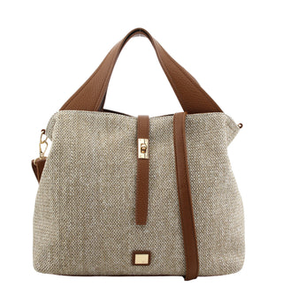 Jupiter Double Handle Bag | Tan Natural