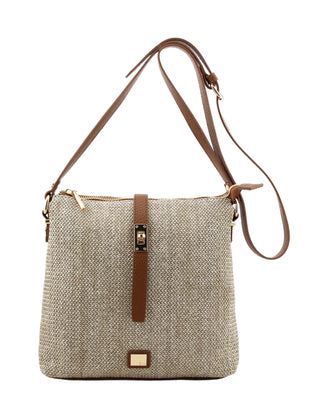 Jupiter North South Cross Body Bag | Tan Natural