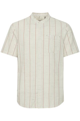 Blend Stripped Short Sleeve Shirt Coral Quartz