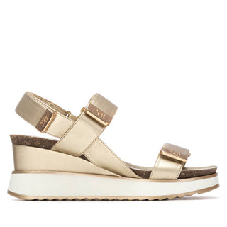 Multi Strap Wedge Sandal | Gold