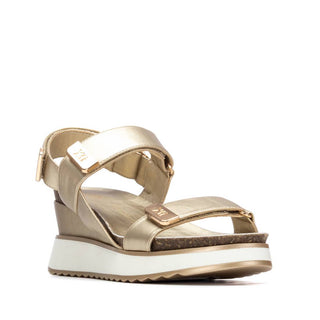 Multi Strap Wedge Sandal | Gold