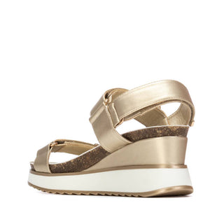 Multi Strap Wedge Sandal | Gold