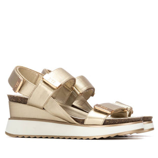Multi Strap Wedge Sandal | Gold